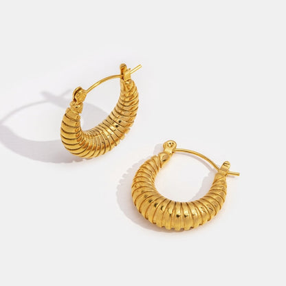 Mia Gold-Tone Croissant Hoops