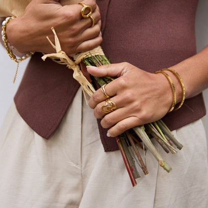 Golden Wave Wrap Ring