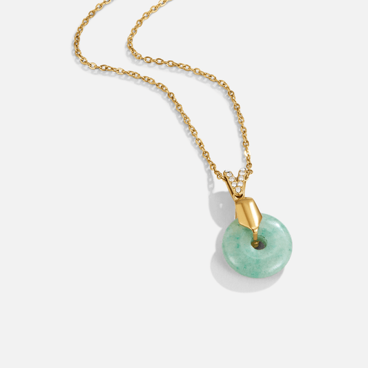 Goodluck Jade Green Pendant Necklace