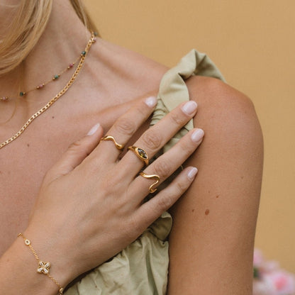 Arizona Green Crystal Ring