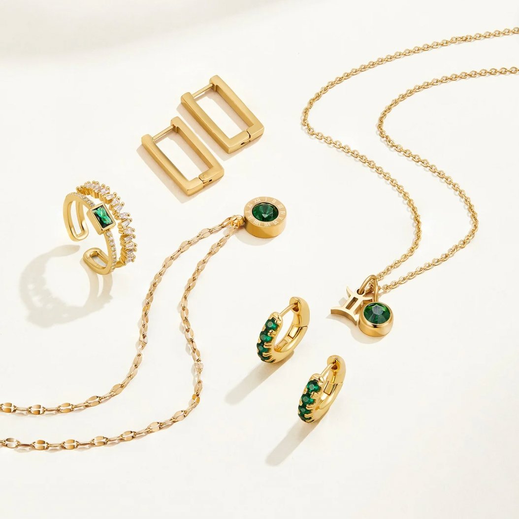 Athena Green Crystal Necklace