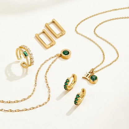 Athena Green Crystal Necklace