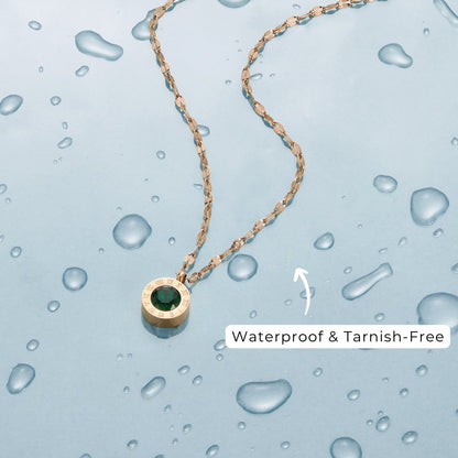 Athena Green Crystal Necklace