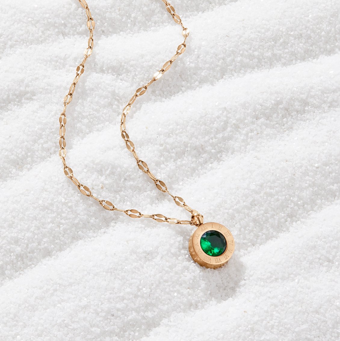Athena Green Crystal Necklace