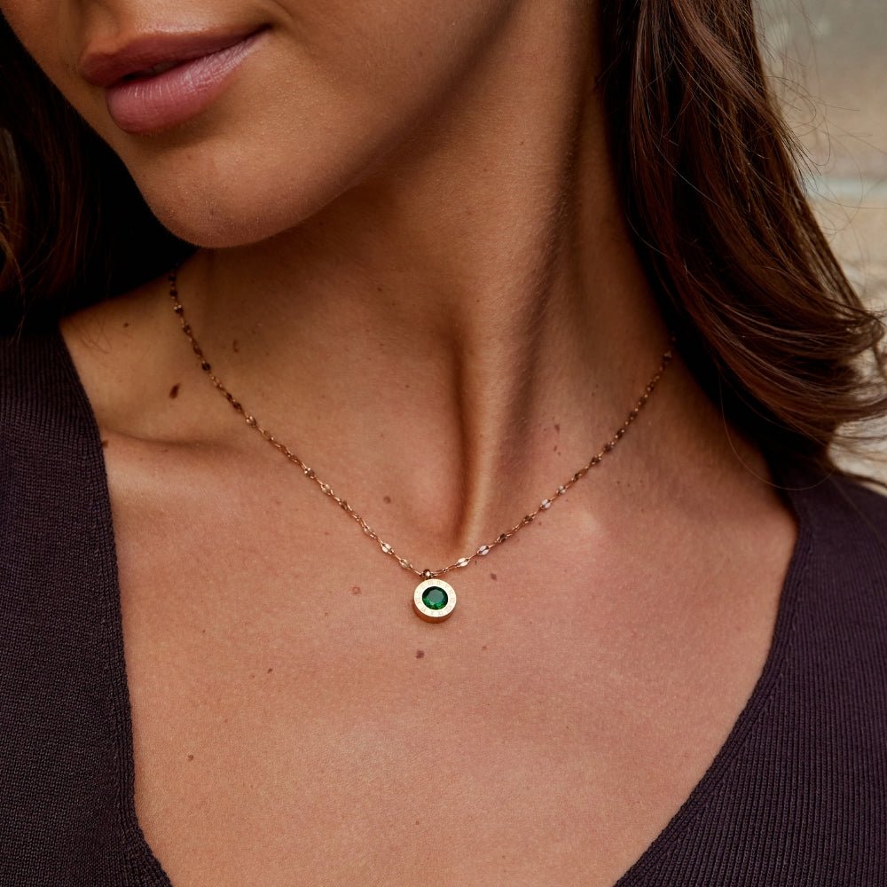 Athena Green Crystal Necklace