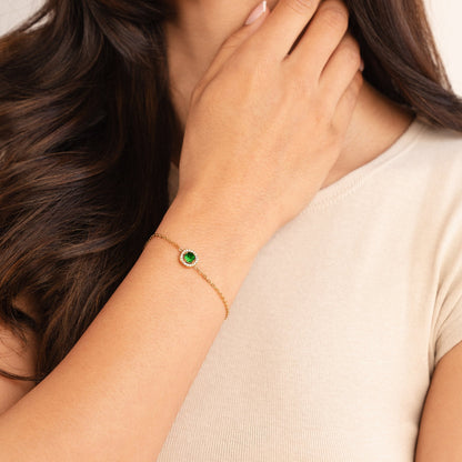 Emerald Green Crystal Bracelet