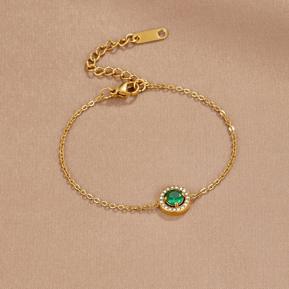 Emerald Green Crystal Bracelet