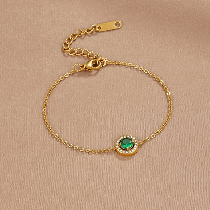 Emerald Green Crystal Bracelet