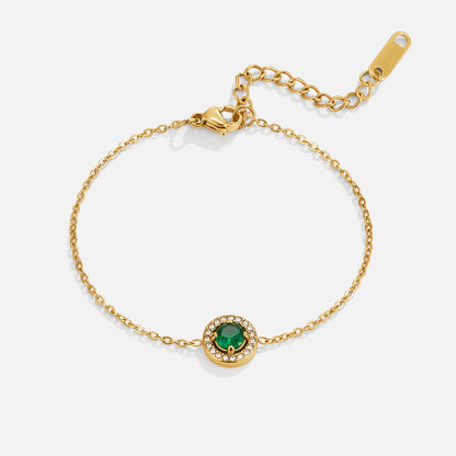 Emerald Green Crystal Bracelet