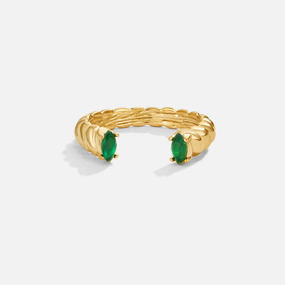 Emerald Green Cuff Ring