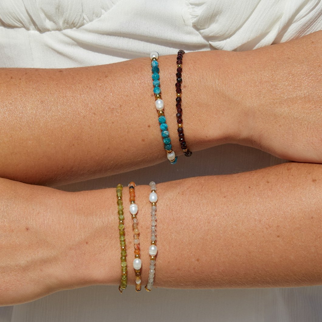 Olive Green Beaded Bracelet