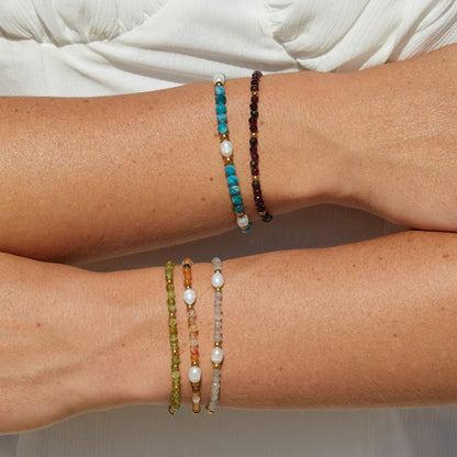 Olive Green Beaded Bracelet