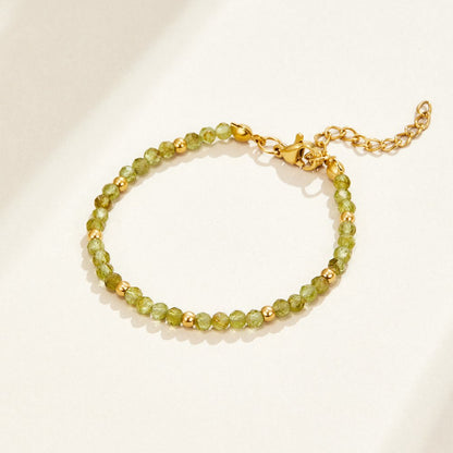 Olive Green Beaded Bracelet