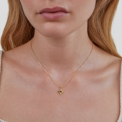 Emerald Green Crystal Star Necklace