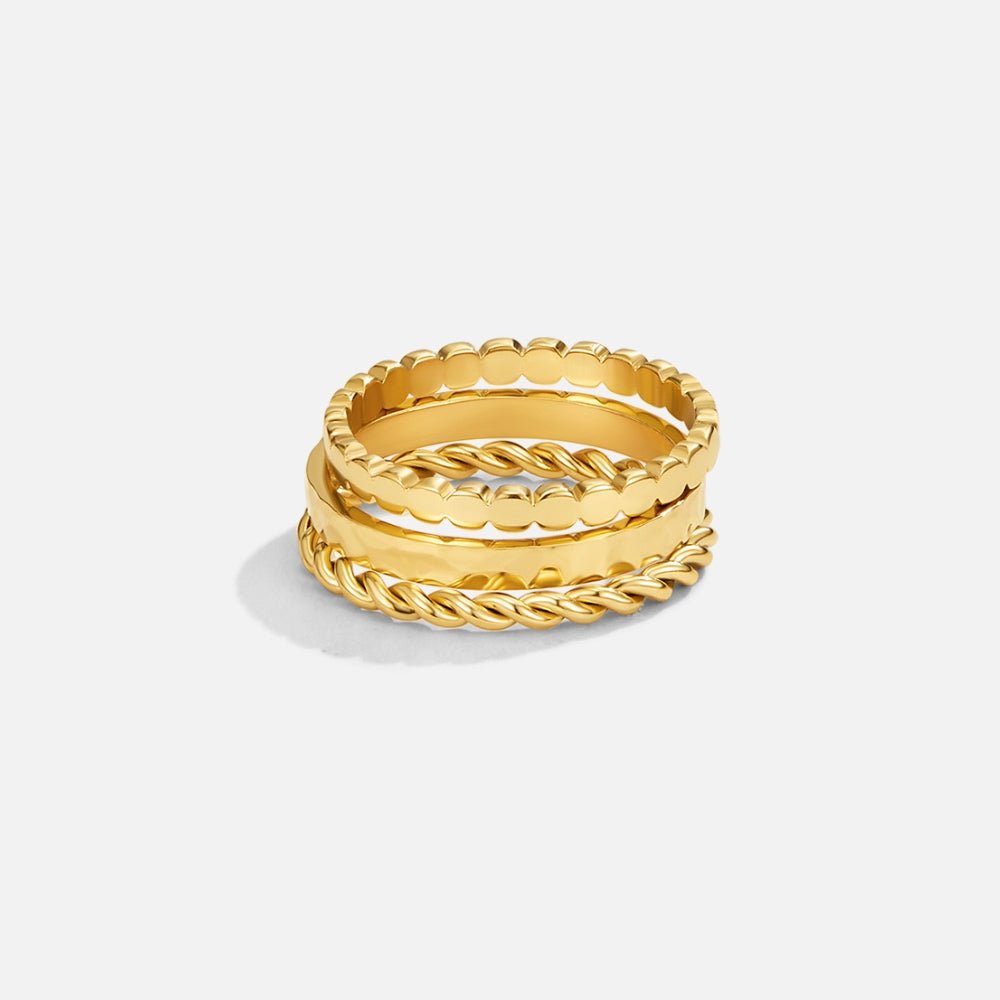 Hella Gold-Tone Stacked Ring Set