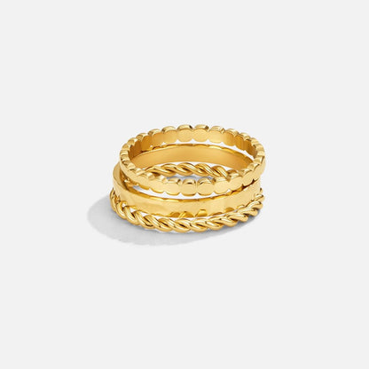 Hella Gold-Tone Stacked Ring Set
