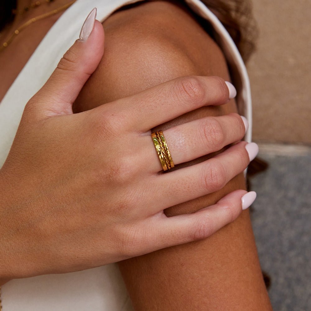 Hella Gold-Tone Stacked Ring Set