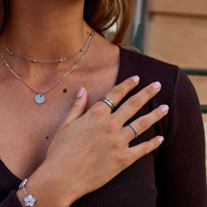Hella Silver-Tone Stacked Ring Set