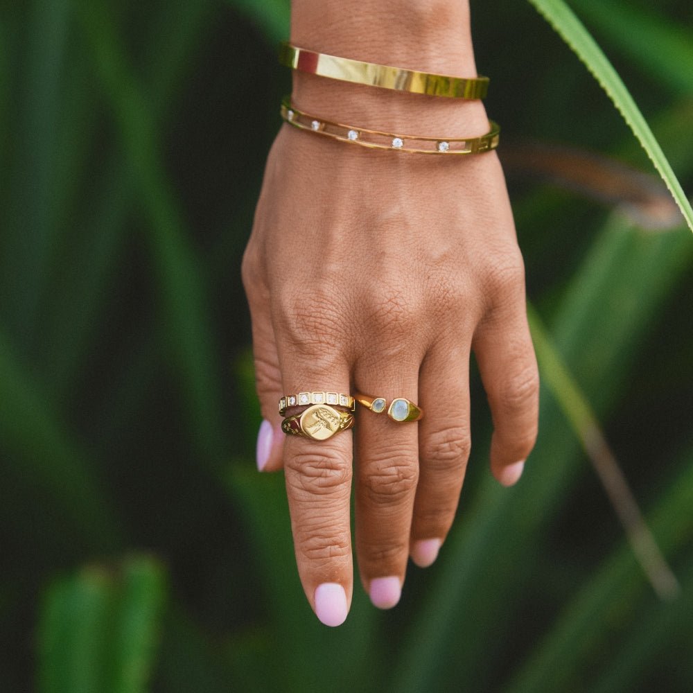 Hera Gold-Tone Crystal Ring