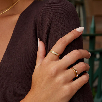 Hera Gold-Tone Crystal Ring