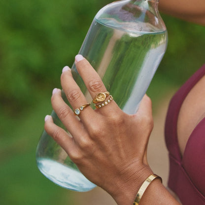 Hera Gold-Tone Crystal Ring