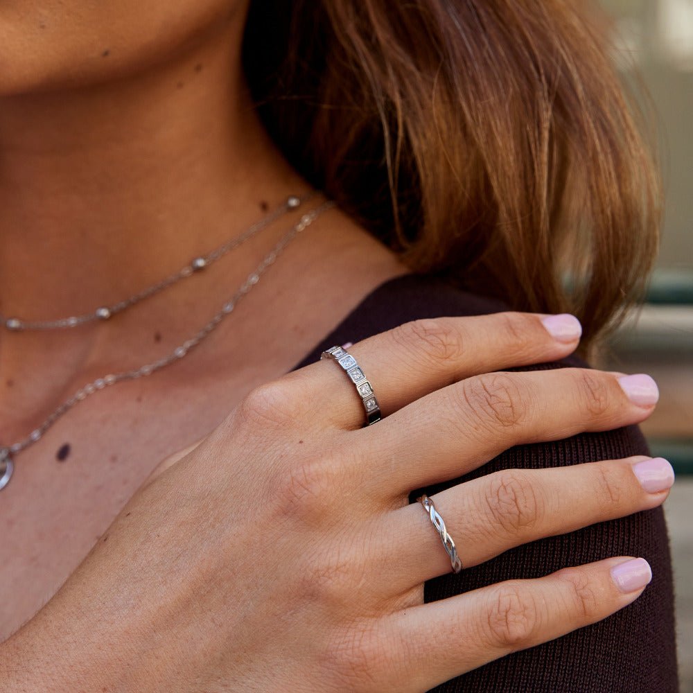 Hera Silver-Tone Crystal Ring