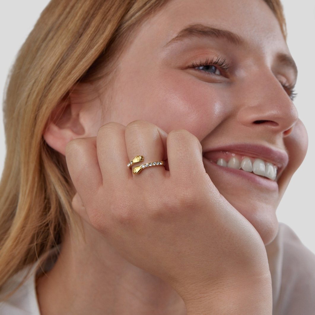 Hug Me Forever Gold-Tone Ring