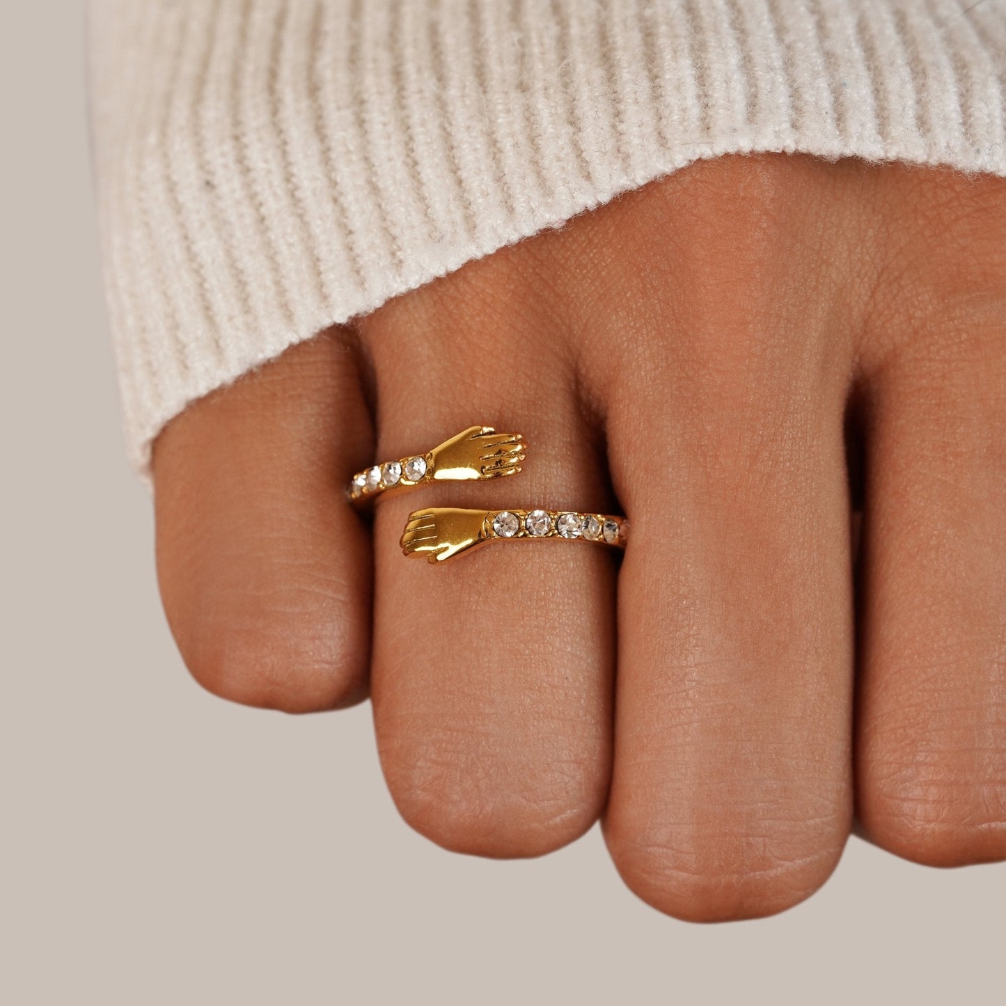 Hug Me Forever Gold-Tone Ring