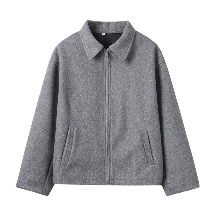 Women's Retro Collar Jacket – Relaxed Fit Wrinkle-Resistant Finish