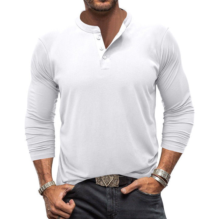 Men's Slim Fit Long Sleeve T-Shirt – Soft Cotton Crew Neck Pullover