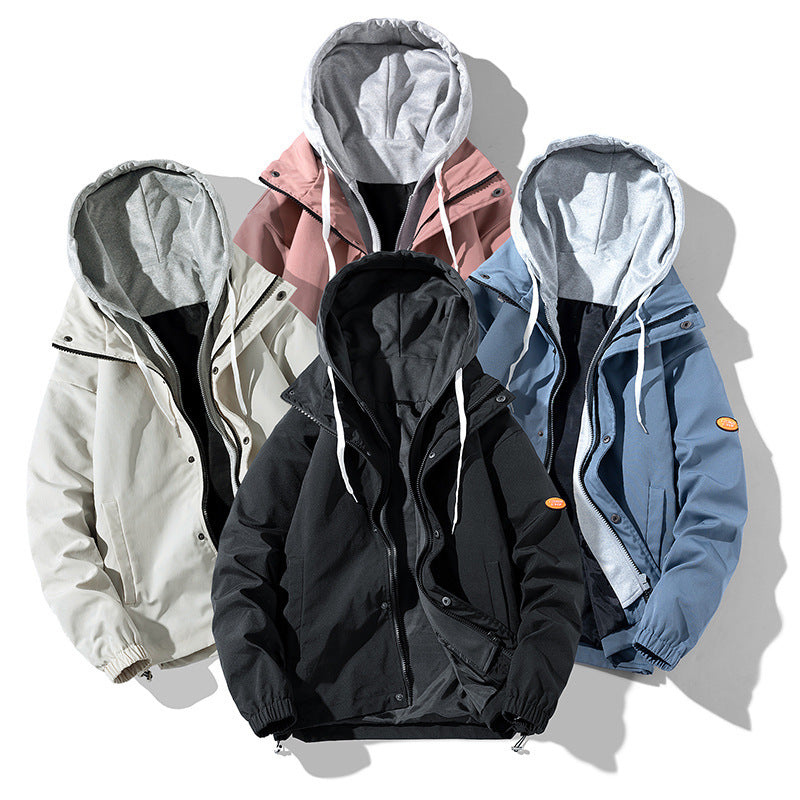 Men's Relaxed Fit Hooded Jacket – Lightweight Casual Outerwear