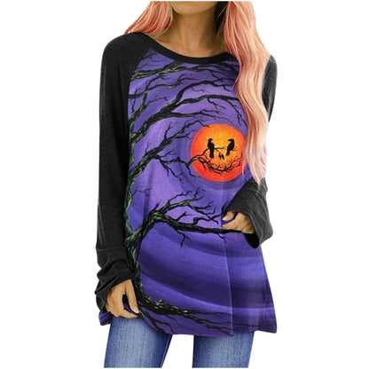 Women's Long Sleeve Cotton T-Shirt – Relaxed Fit Round Neck Essential