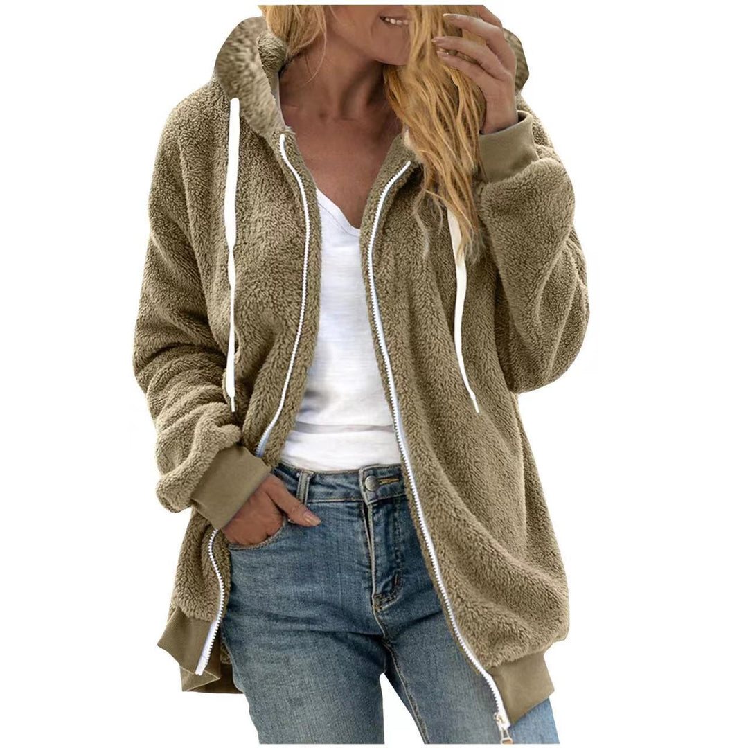 Plush Hooded Jacket – Women's Relaxed Fit Soft Fleece Outerwear