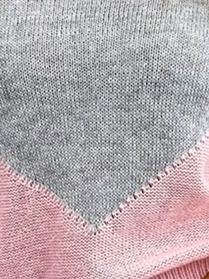 Women's Colorblock Sweater – Lightweight Knit Pullover Top