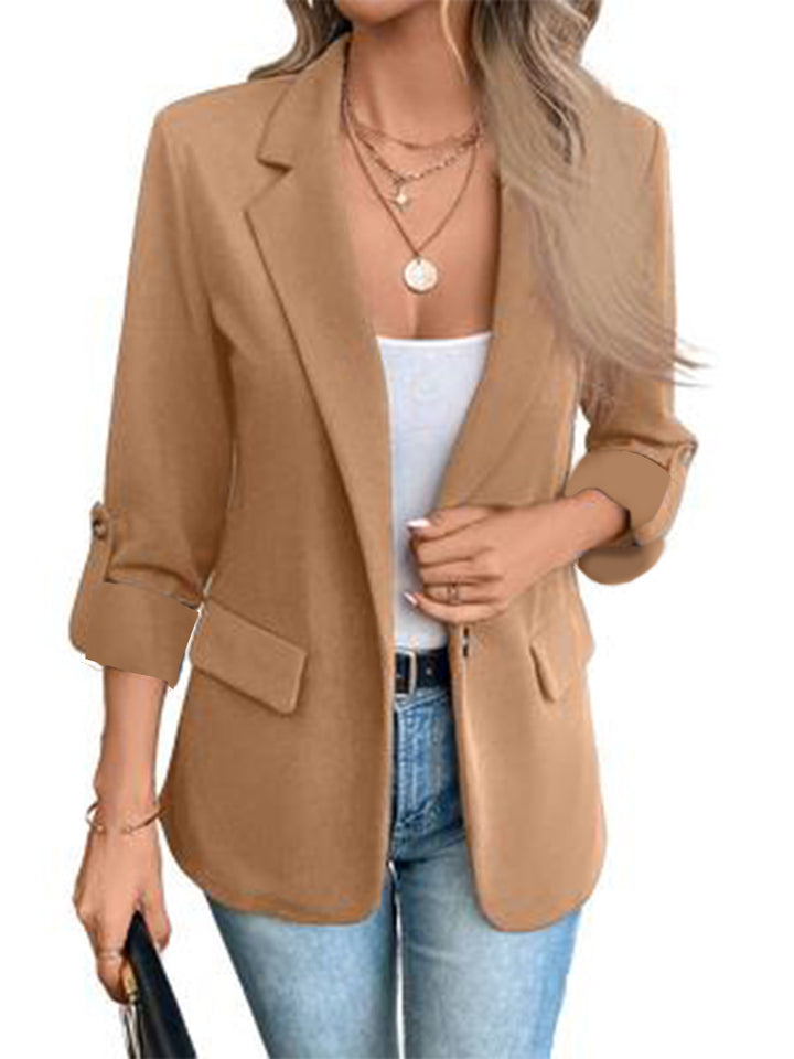 Women's Suit Coat for Work – Long Sleeve Streamlined Blazer