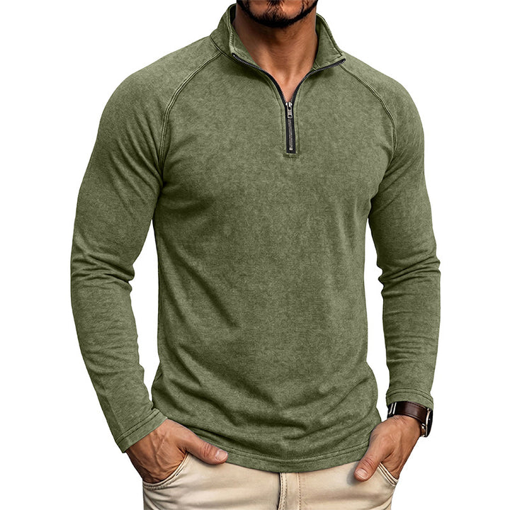 Men's Distressed Retro Washed T-Shirt – Cotton Blend Slim Fit