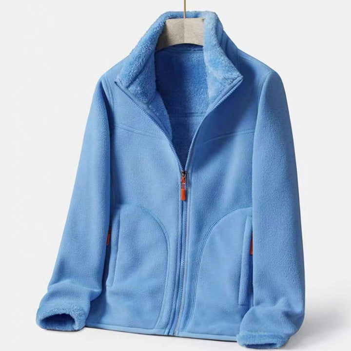 Women's Fleece Cardigan Sweater Coat – Double-Sided Soft Outerwear