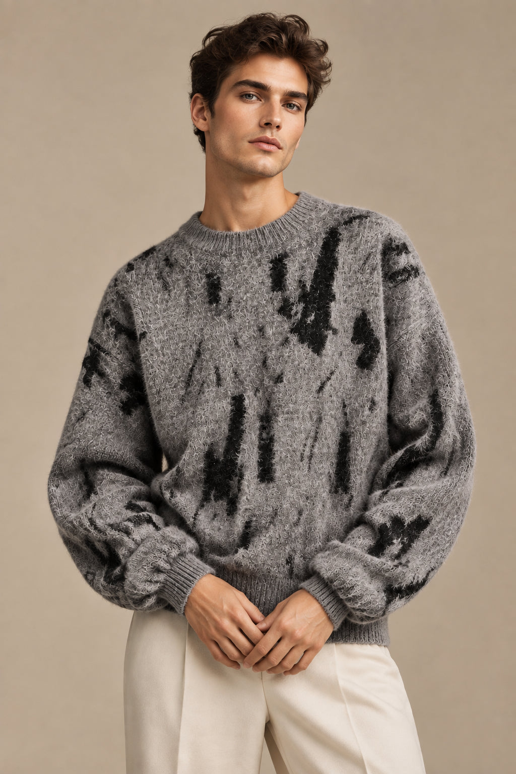 Men's Fleece-Lined Pullover Sweater – Thick Relaxed Fit Comfort