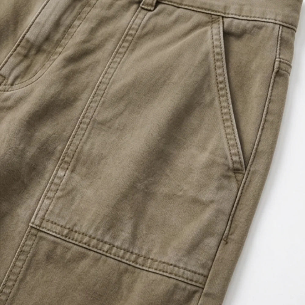 Men's Utility Tapered Pants – High Waist Patchwork Detail