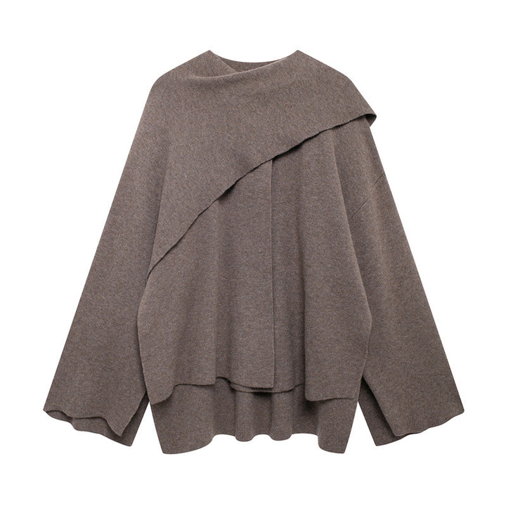 Women's Cloak Style Coat – Relaxed Draped Silhouette