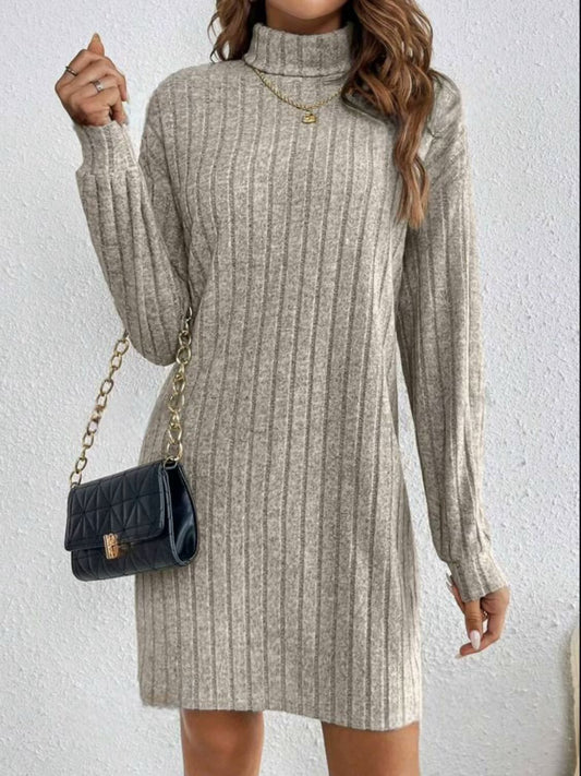 Women's Cotton Blend Midi Dress – Relaxed Fit Everyday Style