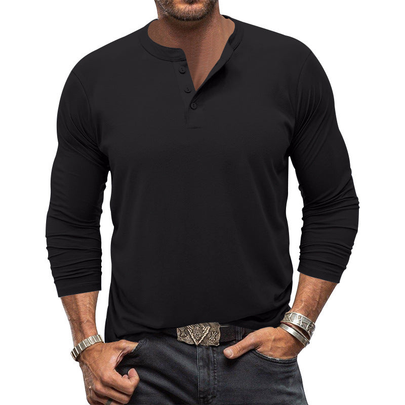 Men's Slim Fit Long Sleeve T-Shirt – Soft Cotton Crew Neck Pullover