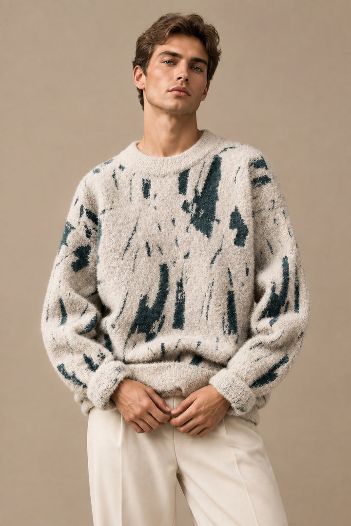 Men's Fleece-Lined Pullover Sweater – Thick Relaxed Fit Comfort