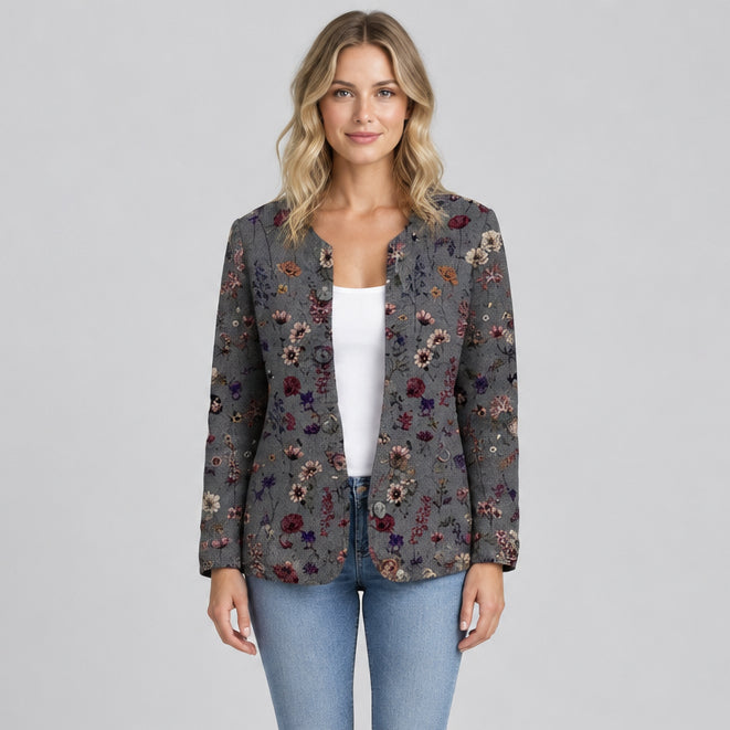 Women's Knit Cardigan Sweater – 3D Printed Midi Regular Fit