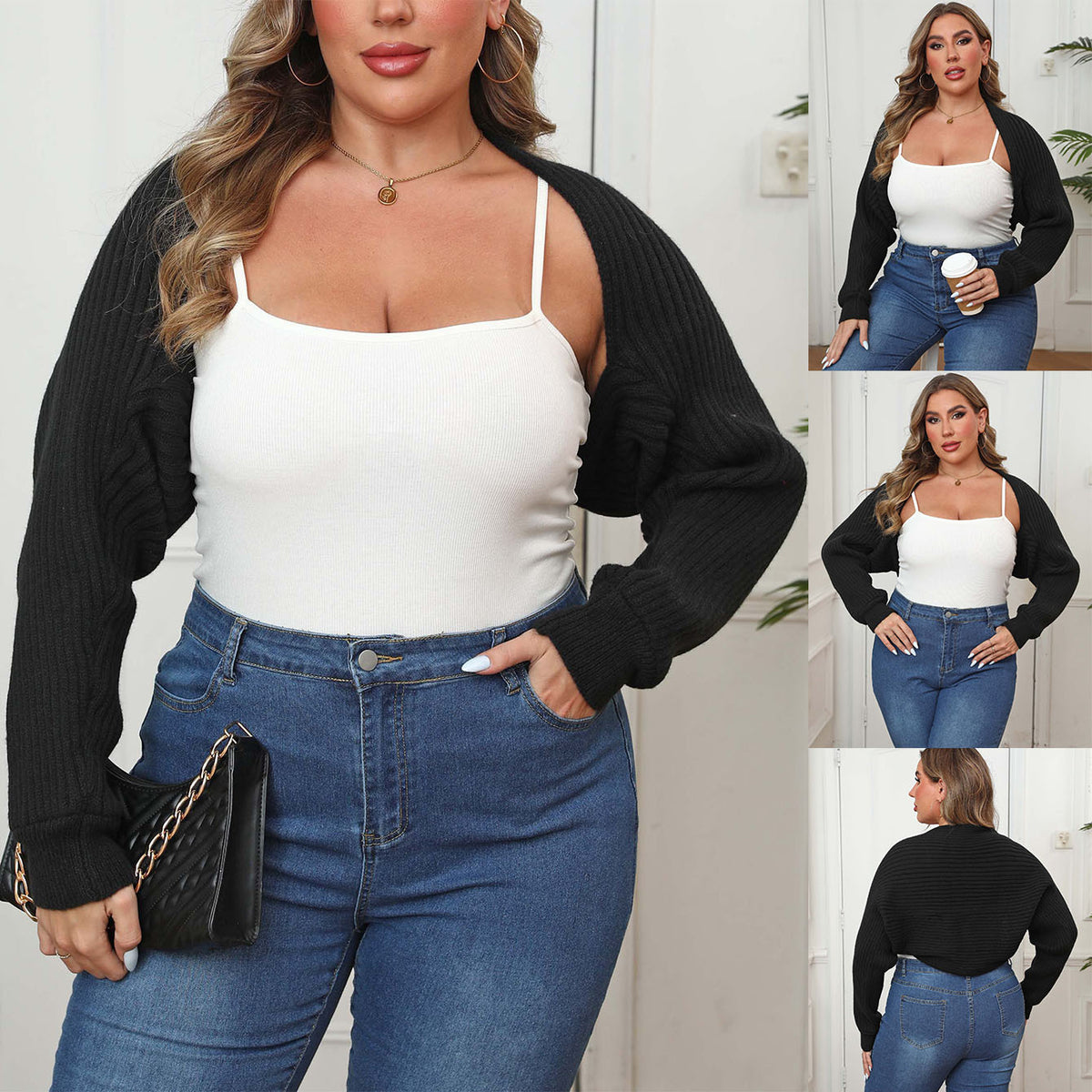 Women's Knit Long Sleeve Cardigan Sweater – Soft Open-Front Layer