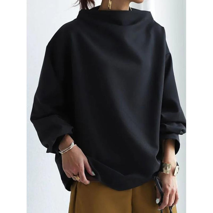Loose Knit Sweater for Women – Relaxed Fit, Wide Sleeves, Cotton Blend