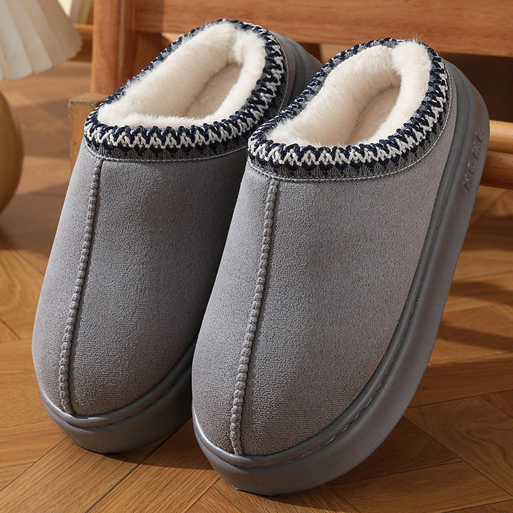 Women's Velvet Slippers Closed-Toe with Thick Lightweight Sole