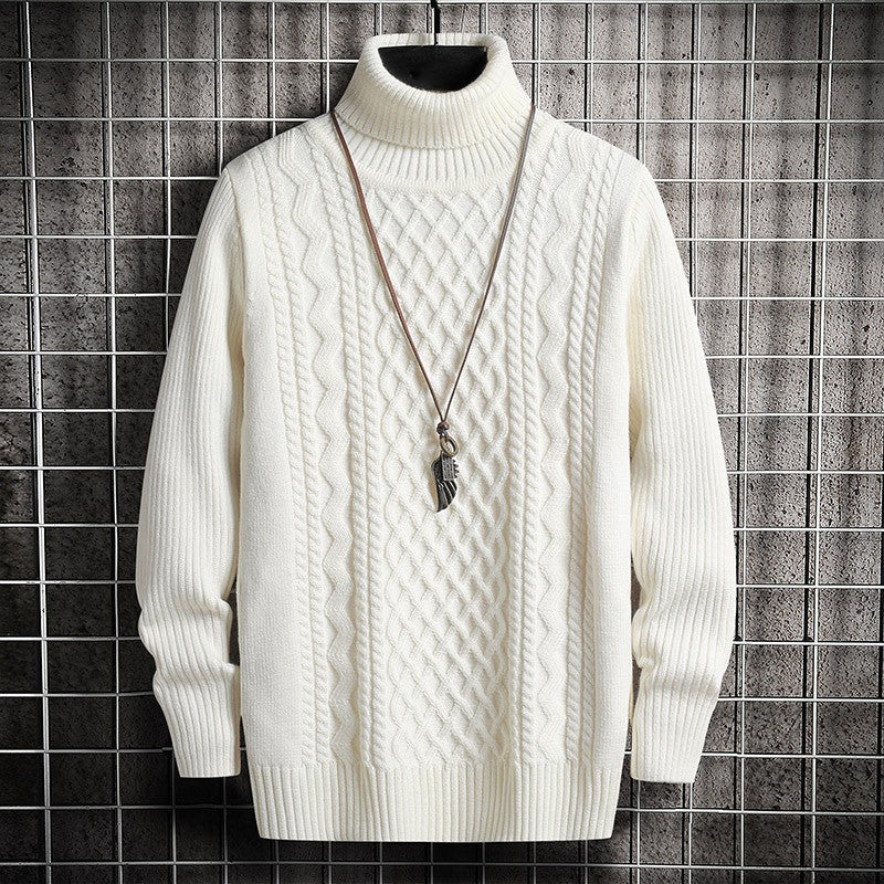 Men's Slim Double-Breasted Knit Sweater – Modern Fit Pullover