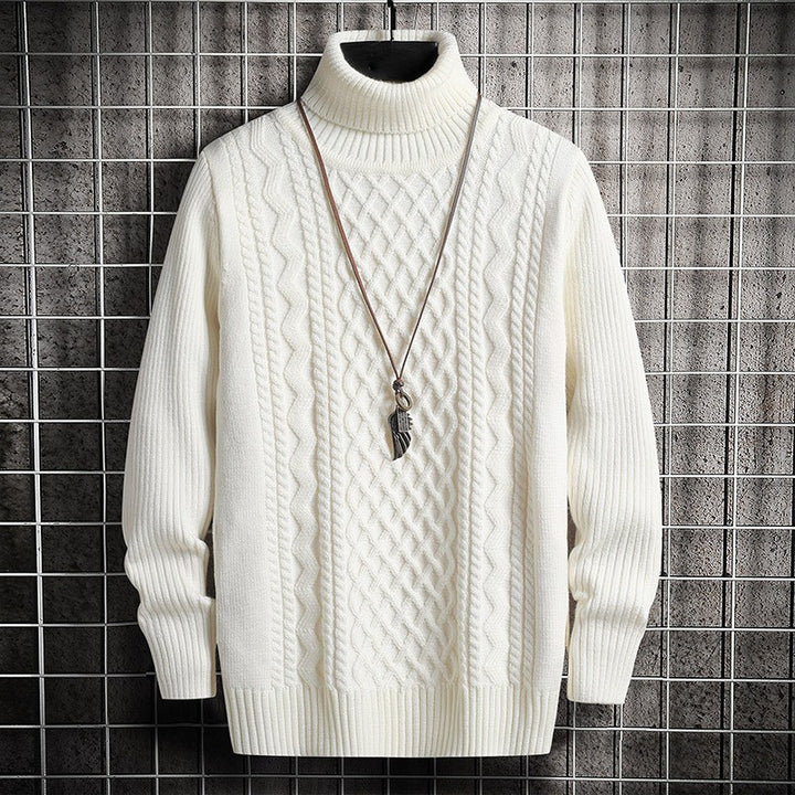 Men's Slim Double-Breasted Knit Sweater – Modern Fit Pullover