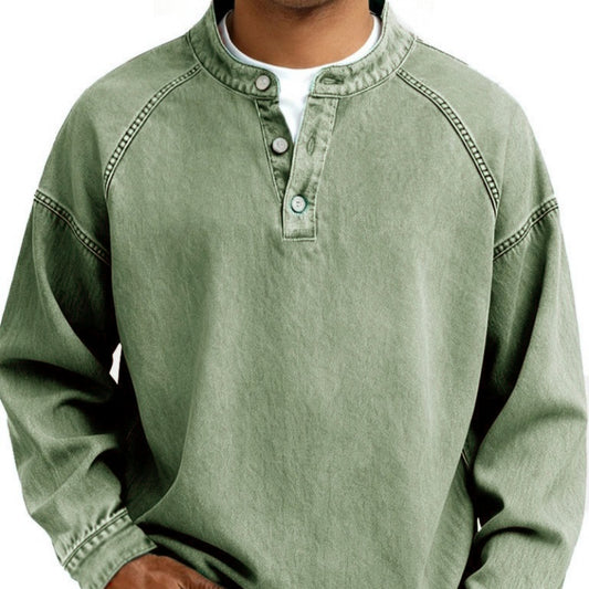 Men's Cotton Slim Fit Pullover Shirt – American Vintage Style